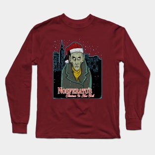 Nosferatu's Christmas In New York Long Sleeve T-Shirt